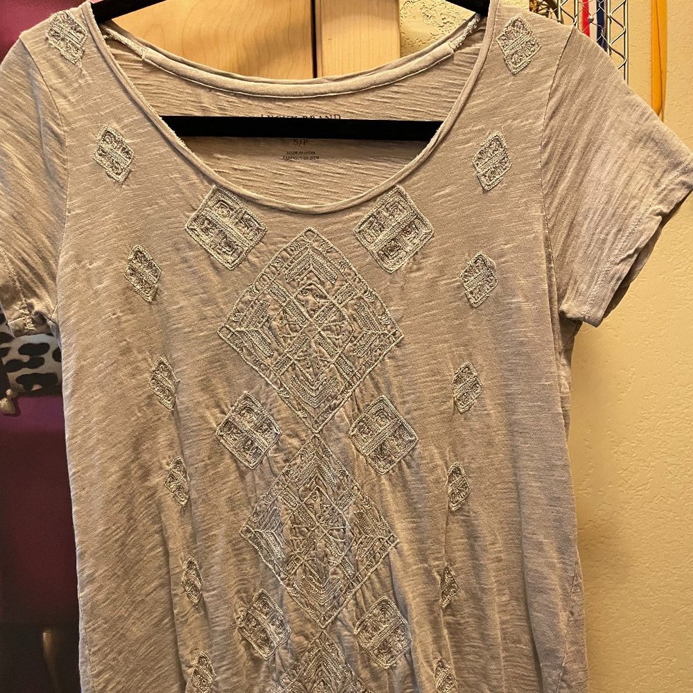 Grey Lucky Brand textured tee shirt